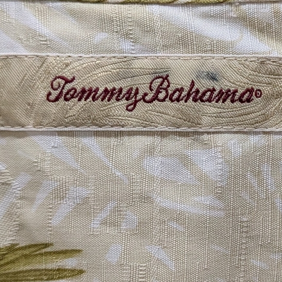 Tommy Bahama Men's Tropical Palm Print Button Down Shirt, Silk, XL - Picture 5 of 5
